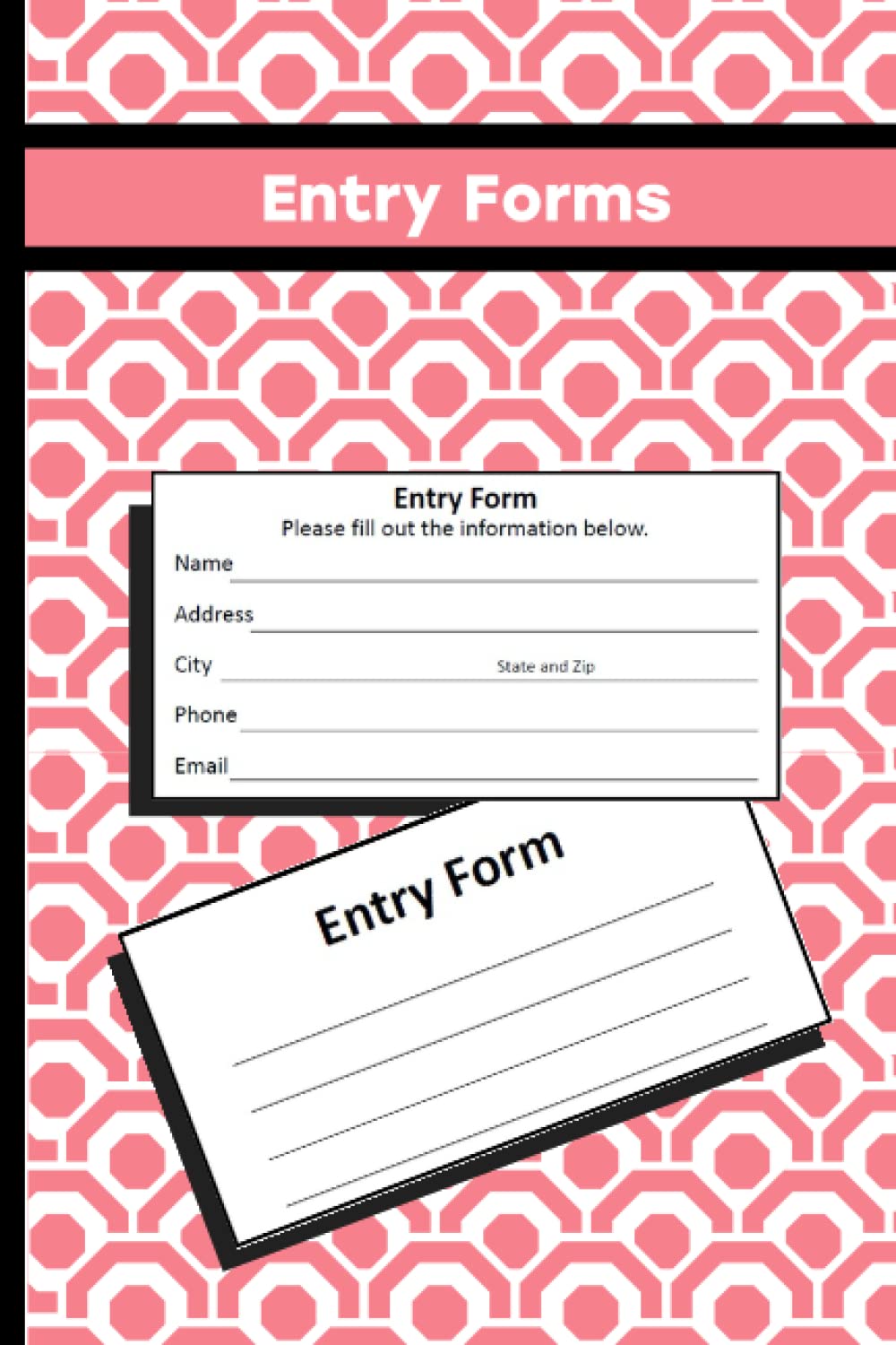 ler totalmente Entry Forms | Raffle tickets sheets: Entry Form Black | 162 double-sided Entry Cards