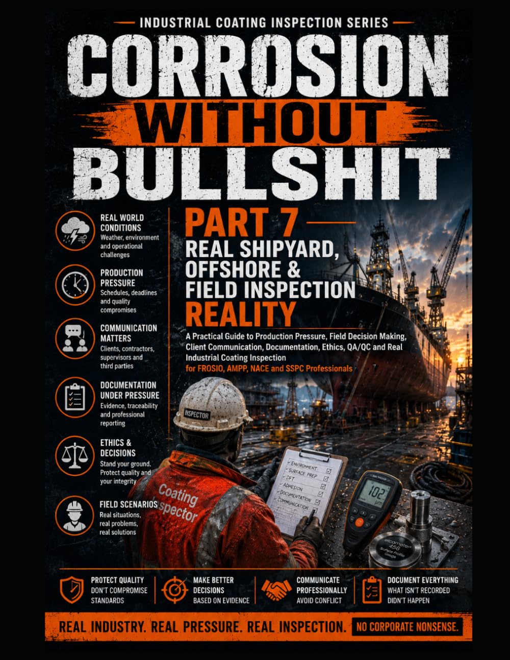 capítulo por capítulo baixar CORROSION WITHOUT BULLSHIT Real Shipyard, Offshore & Field Inspection Reality: A Practical Guide to Production Pressure, Field Decision Making, Client... Coating Inspection for FROSIO, AMPP, NAC