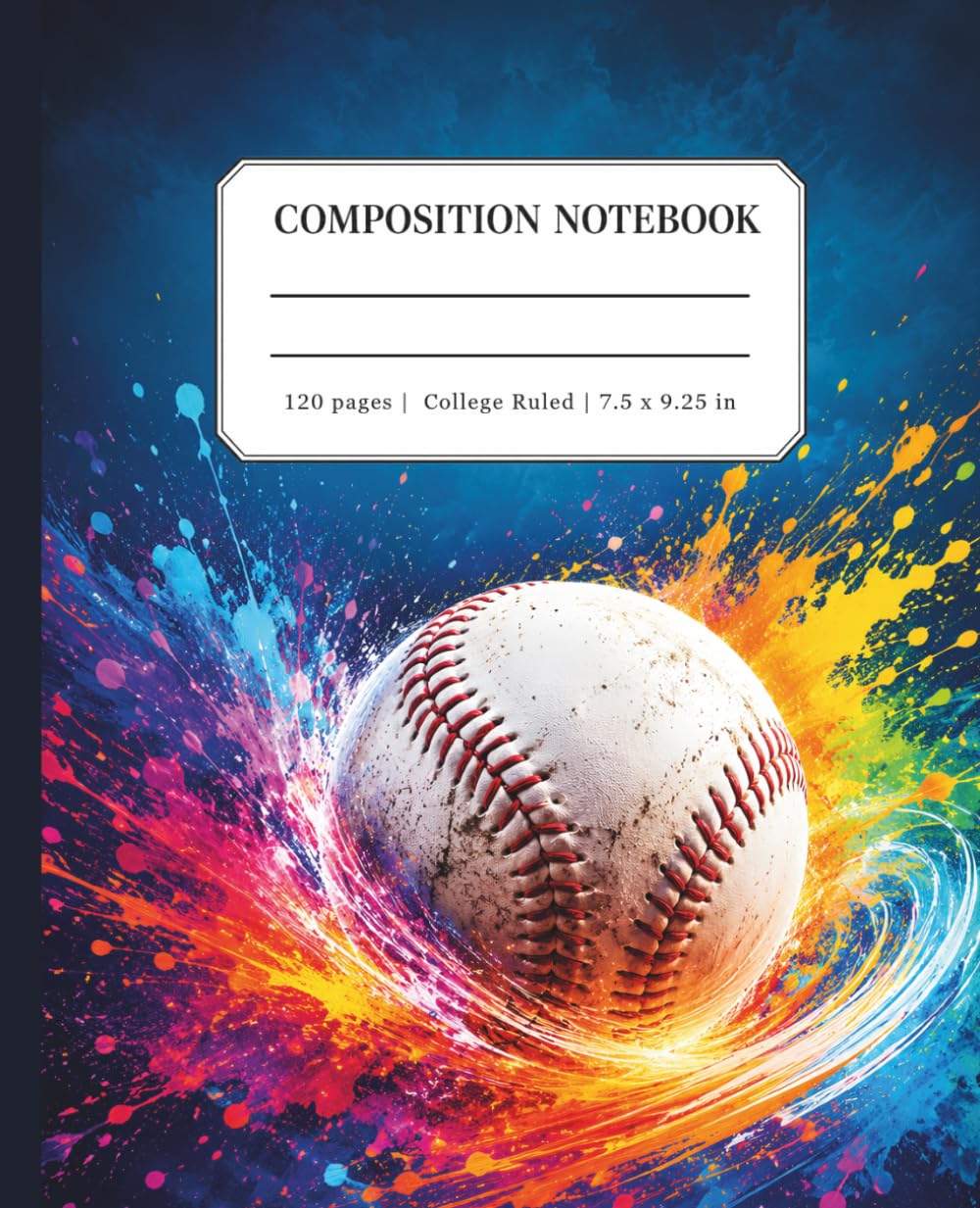 Baseball Composition Notebook College Ruled: Color Splash Sports Journal for School, Practice, Players & Fans baixar o livro de graça
