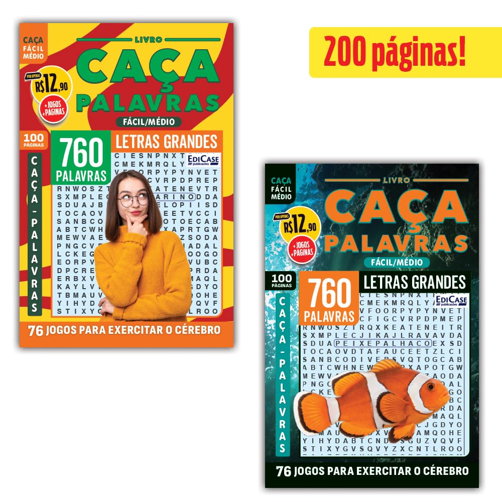capítulo por capítulo baixar Kit 2 Livros Caça-Palavras ed.02 - Fácil/Médio - 98 e 102: 200 páginas e 152 Jogos para exercitar o cérebro