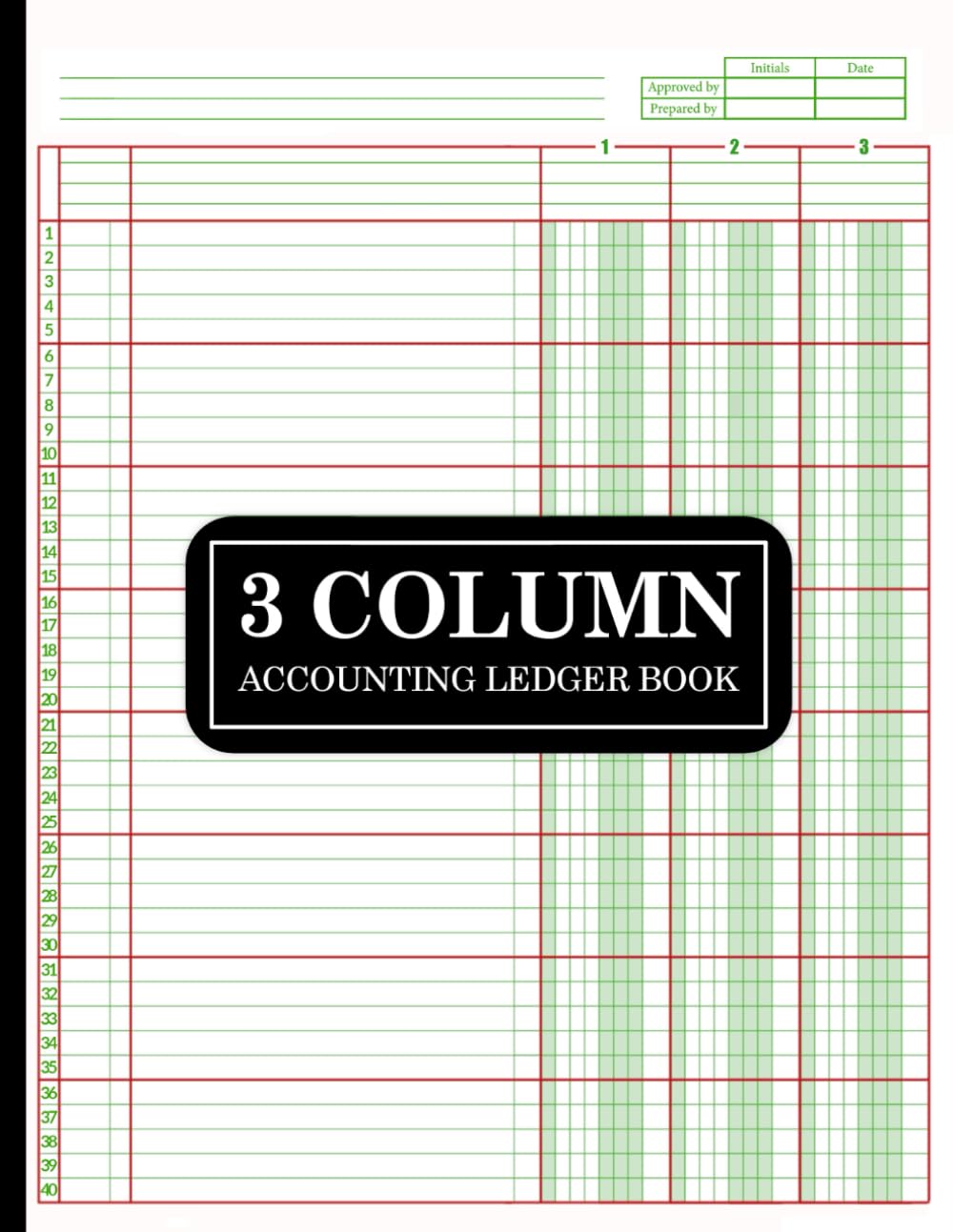 ler totalmente 3 Column Ledger Book: Green Sheets for Bookkeeping and Accounting | Personal Finance and Small Business