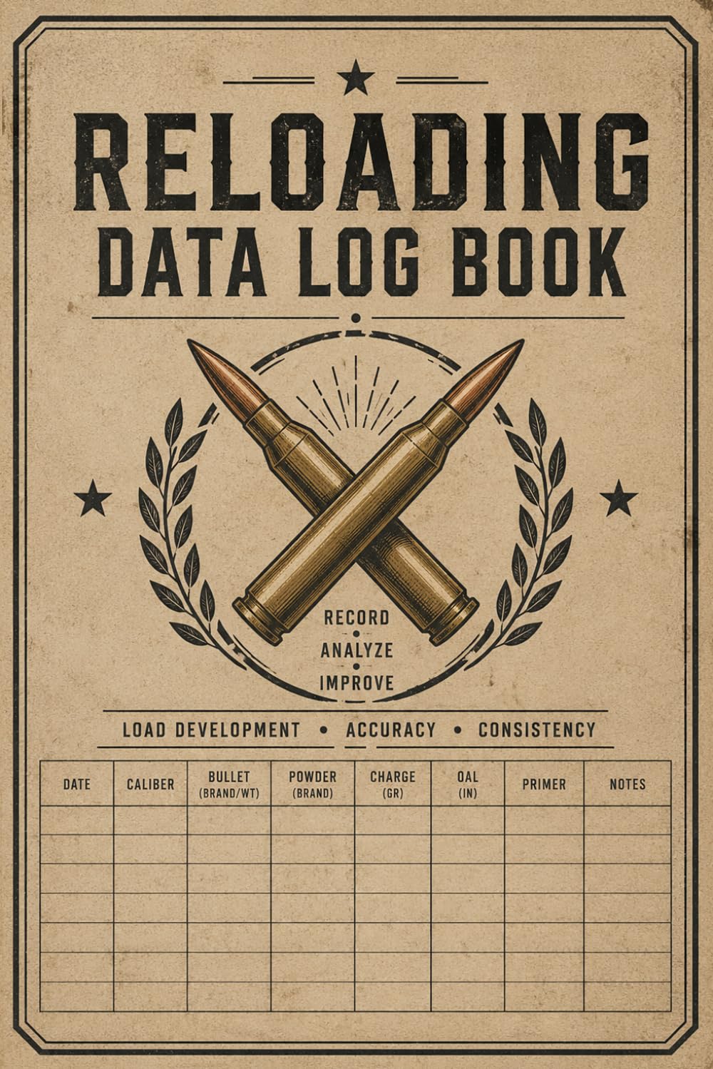 Reloading Data Log Book: Handloading Record Journal for Rifle and Pistol Ammunition, Load Development Notes, Ballistic Performance Tracking baixar livro de graça