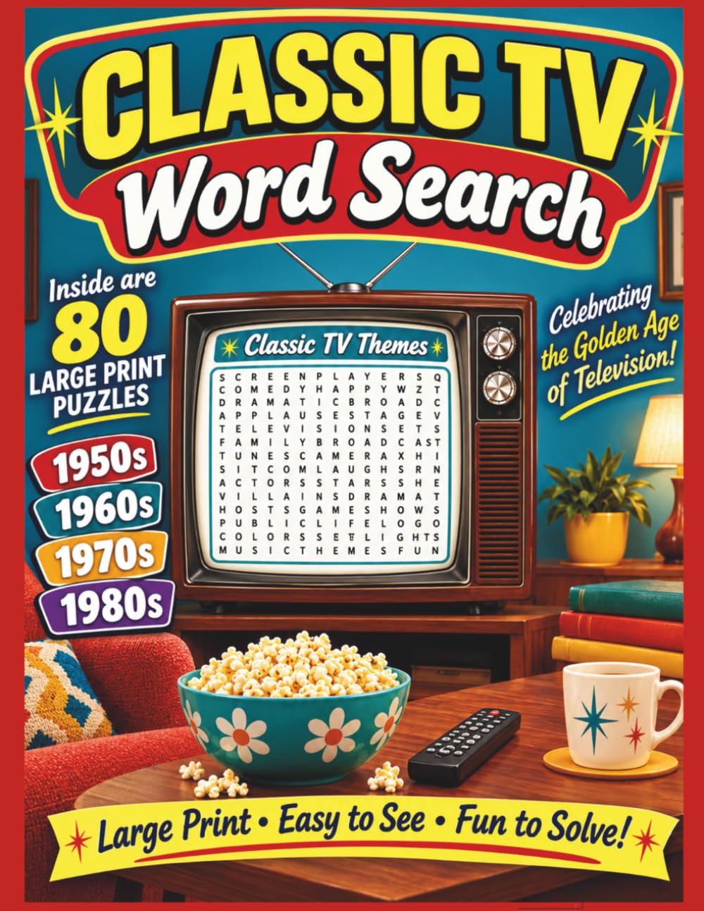ler totalmente Classic TV Word Search: 80 Large Print Puzzles Celebrating the Golden Age of Television from the 1950s Through the 1980s (Large Print Word Search Puzzles for Adults)