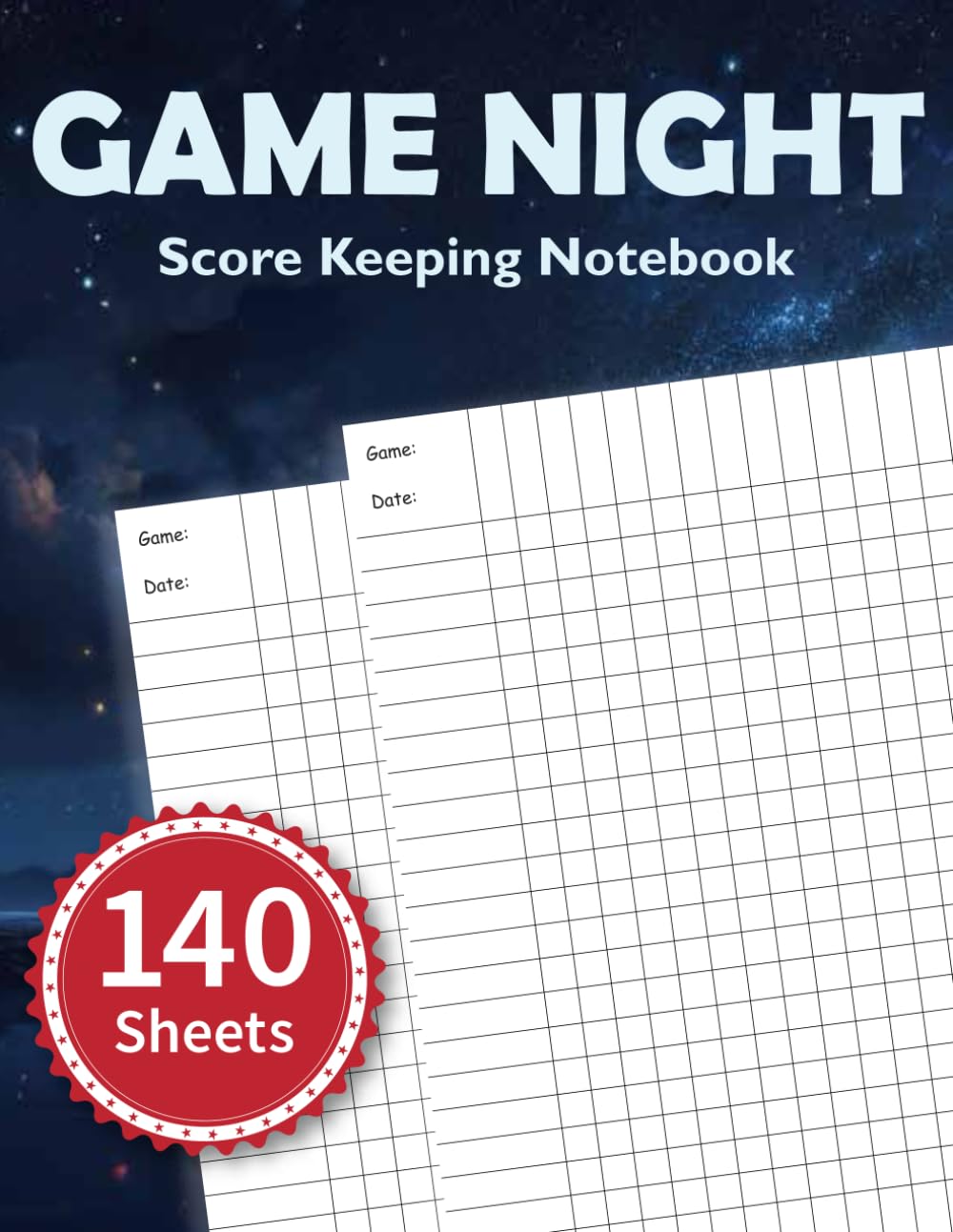 Game Night Score Keeping Notebook: Simple Gaming log Sheets, 8.5×11 Size,122 pages baixar livro de graça