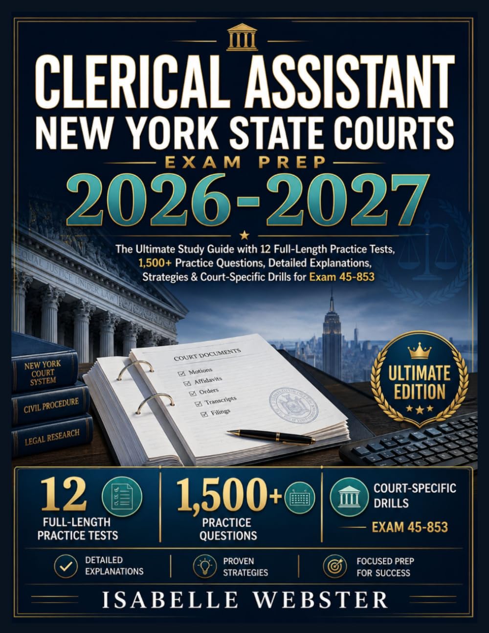 ler totalmente Clerical Assistant New York State Courts Exam Prep 2026-2027: The Ultimate Study Guide with 12 Full-Length Practice Tests, 1,500+ Practice Questions,... Exam 45-853 (THE ILLUSTRATED GUIDE SERIES)
