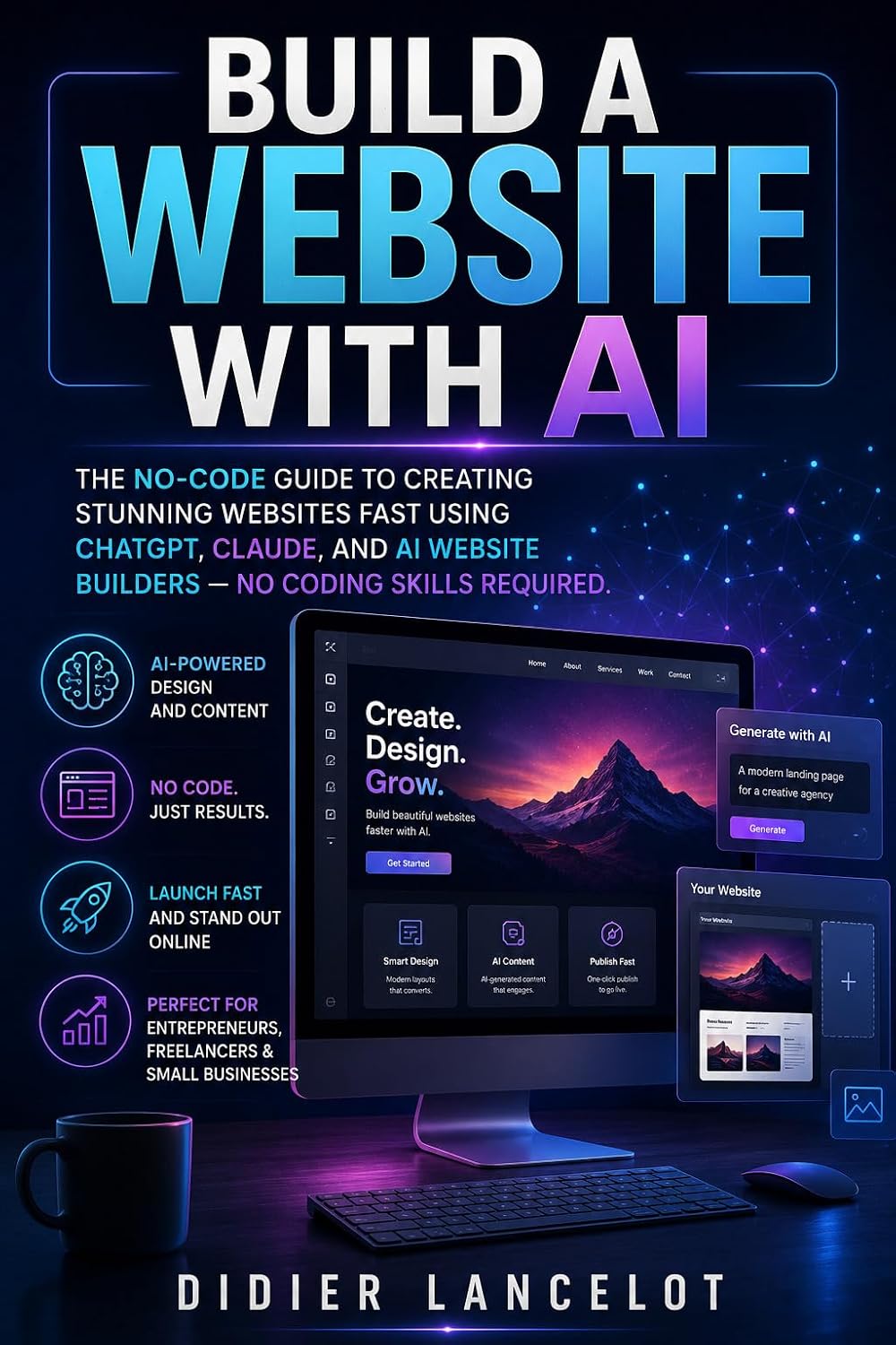 ler totalmente Build a Website with AI: he No-Code Guide to Creating Stunning Websites Fast Using ChatGPT, Claude, and AI Website Builders — No Coding Skills Required (English Edition)