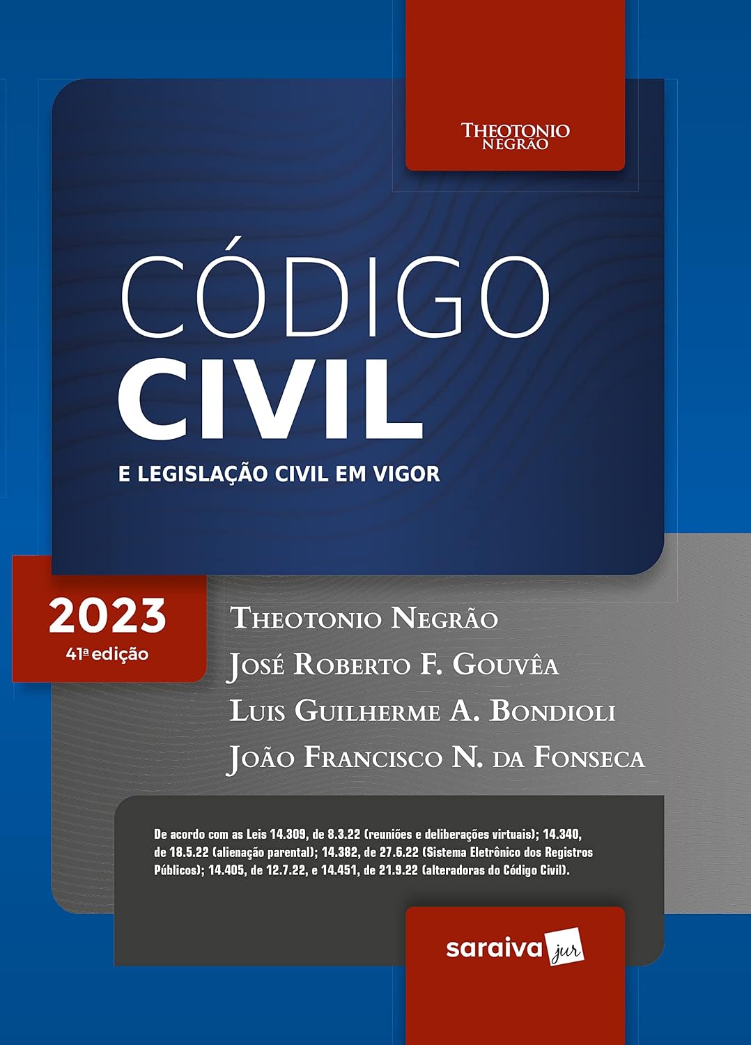 ler totalmente Código Civil e Legislação Civil em Vigor - 41ª edição 2023