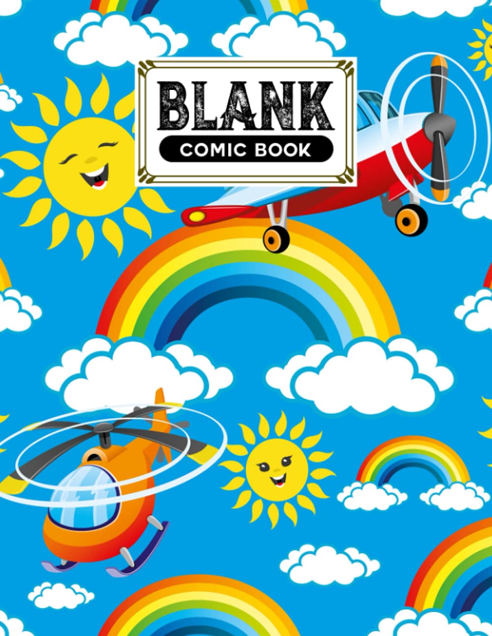 ler totalmente Blank Comic Book: Rainbows Sky Cover, Draw Your Own Comics - 120 Pages of Fun and Unique Templates - A Large 8.5" x 11" Notebook by Franziska Vogel