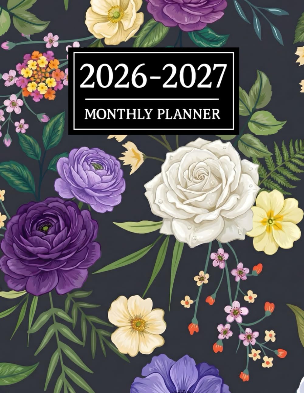 capítulo por capítulo baixar monthly planner: Two Year Calendar Book 8.5x11 With Holidays | At a Glance Schedule Organizer 2-year | january 2026-december 2027 | 24 Months | flower Cover Design