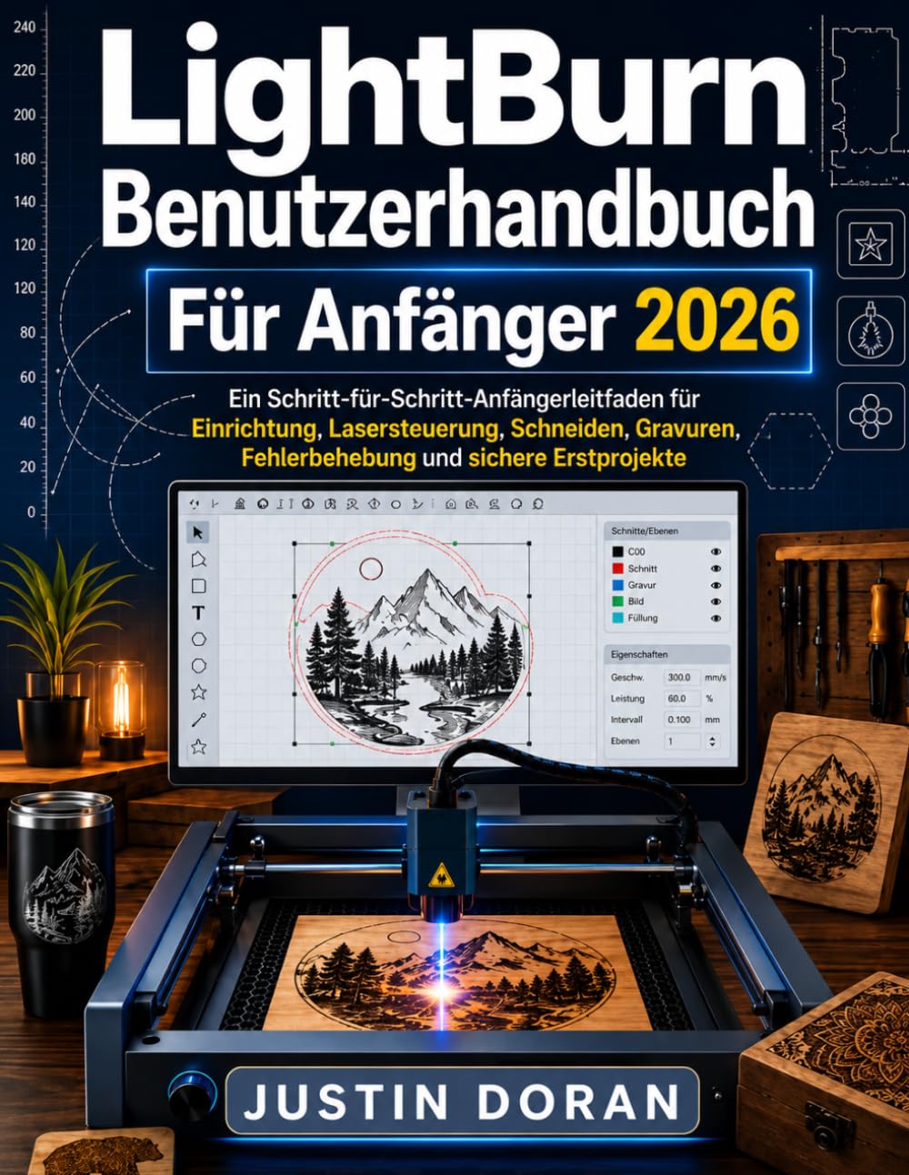 Lightburn Benutzerhandbuch Für Anfänger 2026: Ein Schritt-für-Schritt-Anfängerleitfaden für Einrichtung, Lasersteuerung, Schneiden, Gravuren, Fehlerbehebung und sichere Erstprojekte (German Edition) baixar o livro de graça