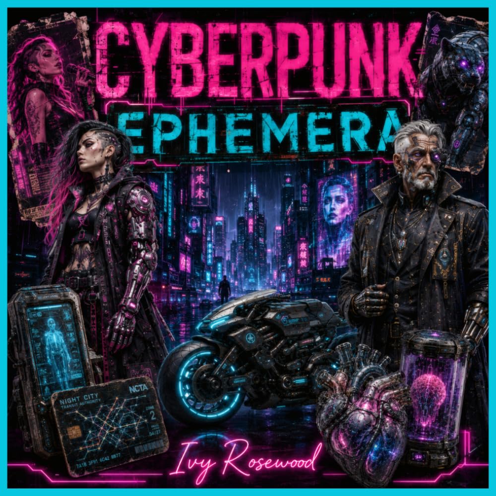 Cyberpunk Ephemera: 120 Futuristic Cut-Outs for Junk Journals, Collage, Scrapbooking & Creative Crafts
