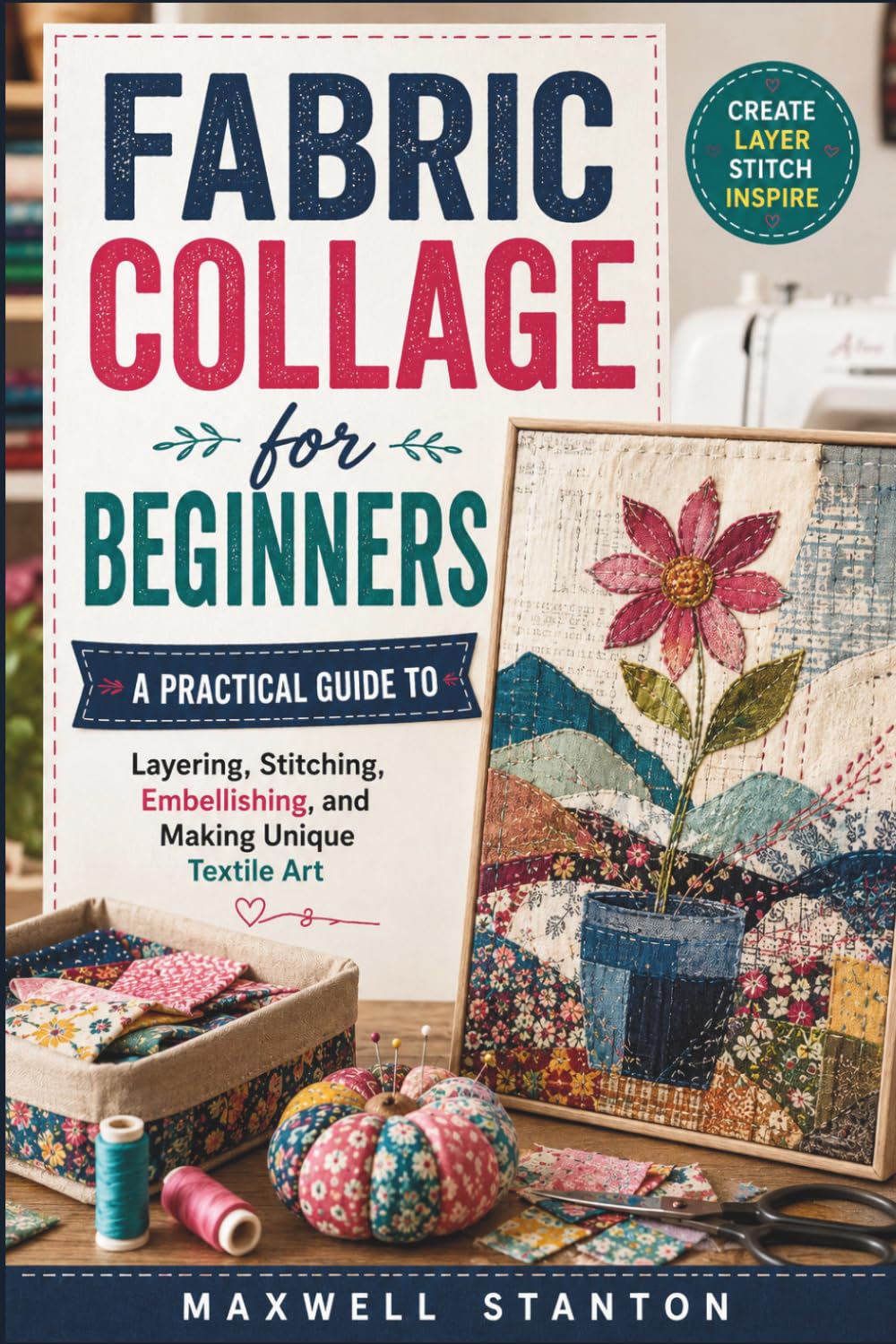 capítulo por capítulo baixar Fabric Collage for Beginners: A Practical Guide to Layering, Stitching, Embellishing, and Making Unique Textile Art