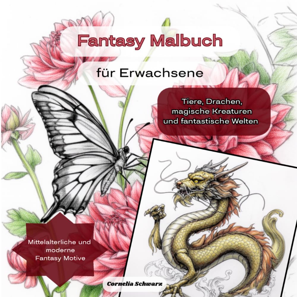 capítulo por capítulo baixar Fantasy Malbuch für Erwachsene: Tiere, Drachen, magische Kreaturen und fantastische Welten (German Edition)