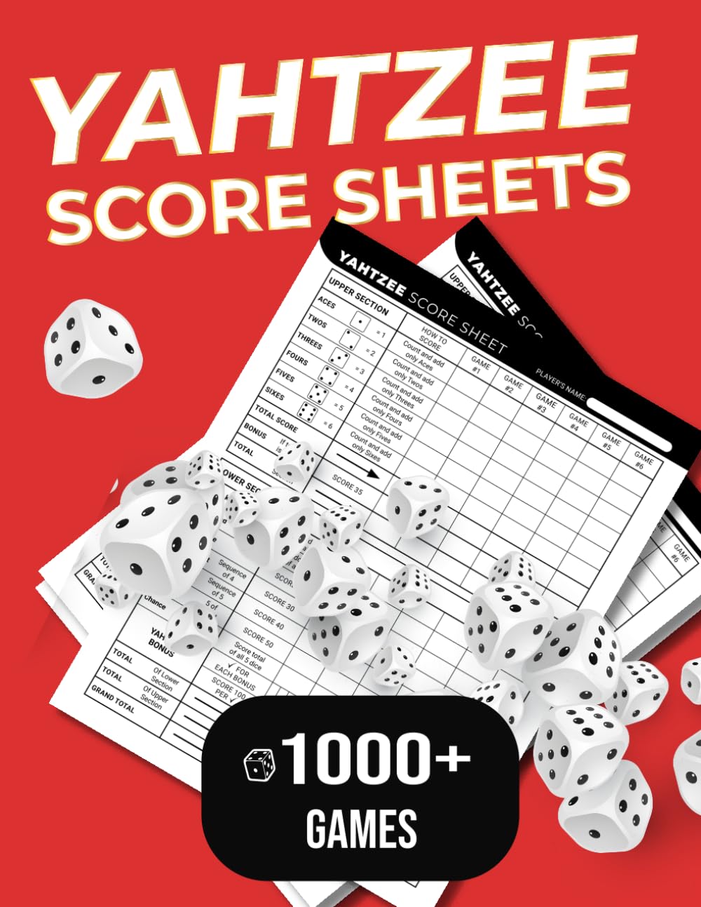 Yahtzee Score Sheets: Large Print Yahtzee Score Pads | 1000+ Score Games for Easy Scorekeeping | Original and Unique Layout Design | 8.5x11 Big Jumbo Size Yahtzee Cards Book baixar livro de graça