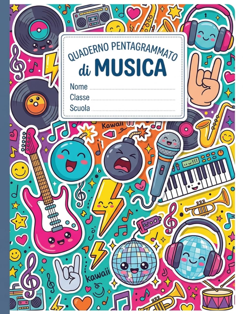 Quaderno Pentagrammato di Musica: Formato Grande A4 con 12 Pentagrammi, Guida alla Teoria Musicale, Indice dei Brani e Sfide Musicali Pop (Italian Edition) baixar o livro de graça
