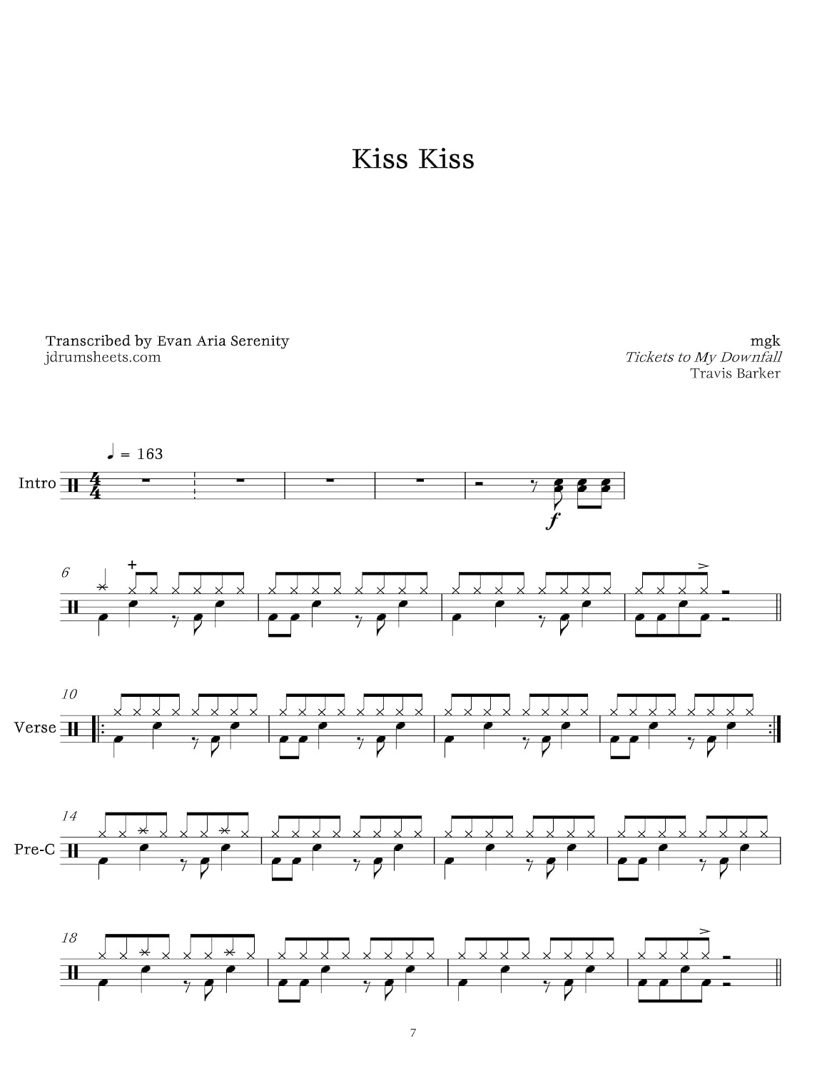 mgk (Machine Gun Kelly) - Kiss Kiss: Drum Sheet Music (JDS: mgk (Machine Gun Kelly) Drum Sheet Music) (English Edition) baixar o livro de graça