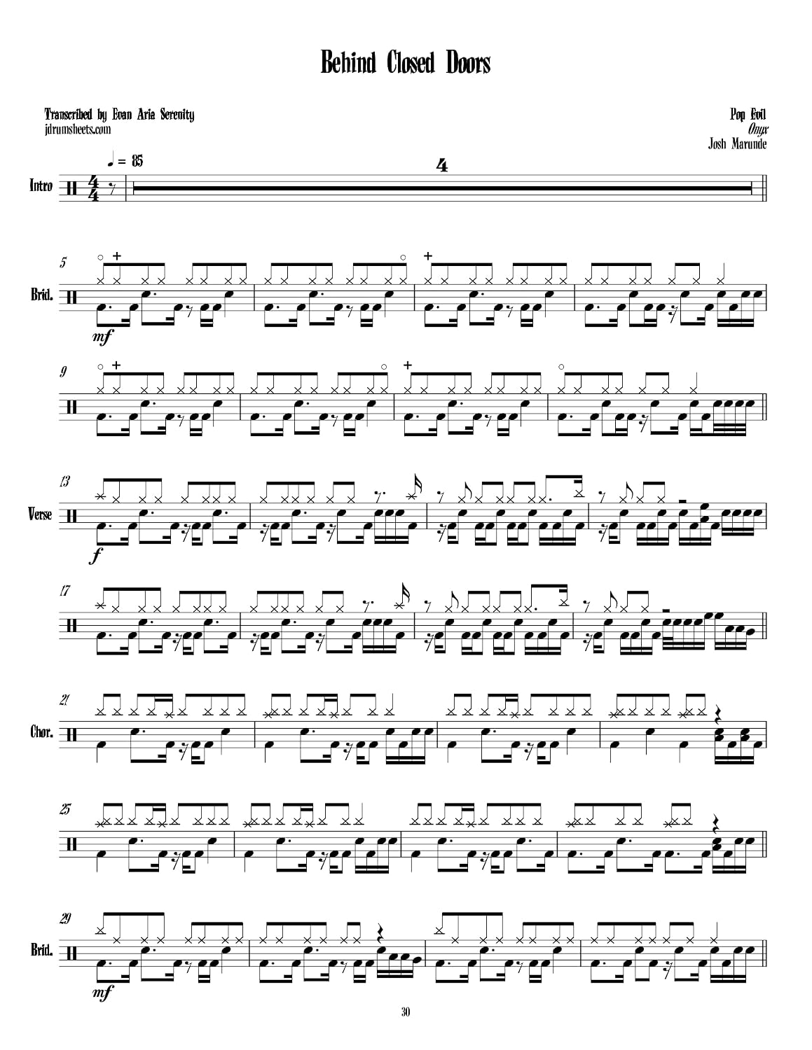 ler totalmente Pop Evil - Behind Closed Doors: Drum Sheet Music (JDS: Pop Evil Drum Sheet Music) (English Edition)