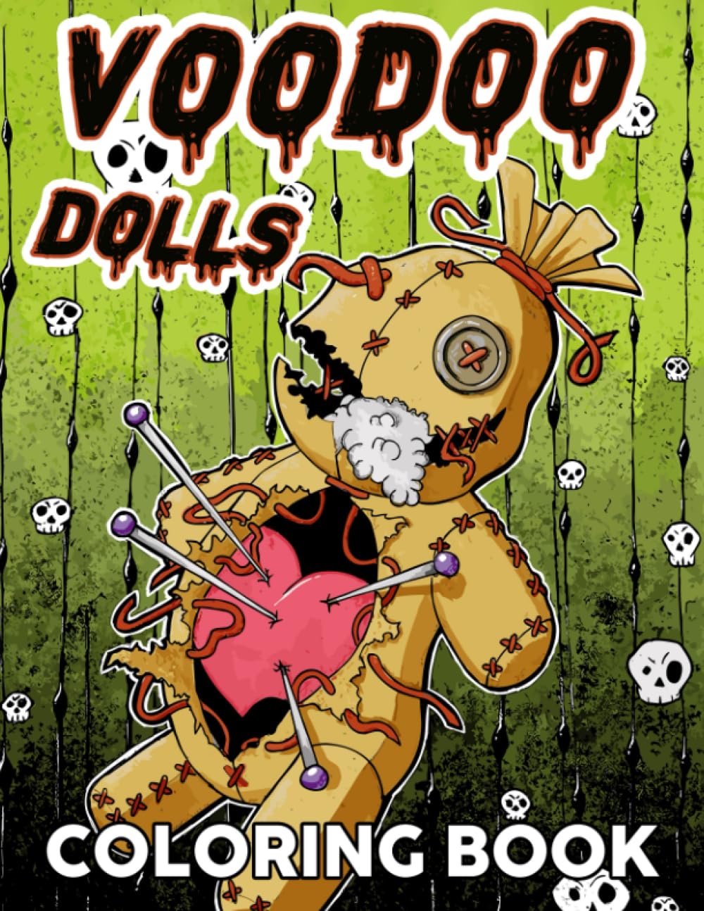 ler totalmente Voodoo Dolls Coloring Book: Sinister Doll Coloring Pages with Eerie Dark Scenes Illustrations for Teens Adults Creepy Fun and Relaxation