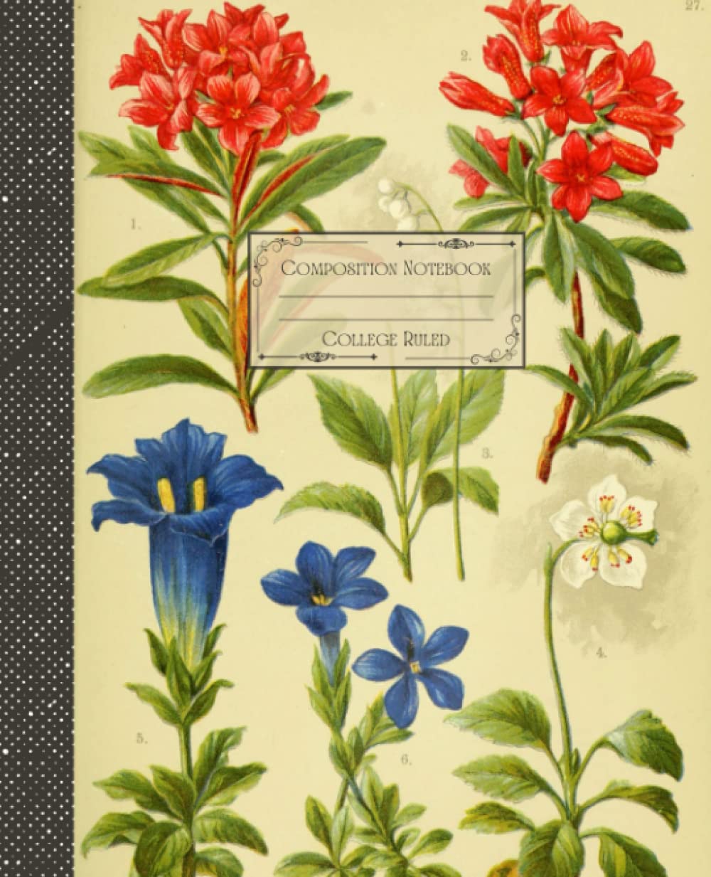 Vintage Botanical Floral Composition Notebook College Ruled: Antique Botanical Floral Illustration | Classic Composition Notebook for Writing and... for College Students, School and Work. baixar livro de graça