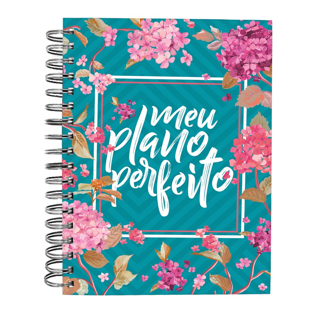 ler totalmente Meu plano perfeito, planner sem data com espiral duplo, capa Flores (4ª edição) | Planner 2026