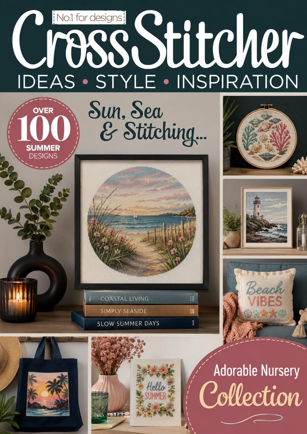 CrossStitcher Inspired Collection Featuring Summer Cross Stitch Designs Coastal Stitching Projects Nursery Patterns Creative Embroidery Ideas Decorative... Inspired Motifs Colorf (English Edition) baixar livro de graça