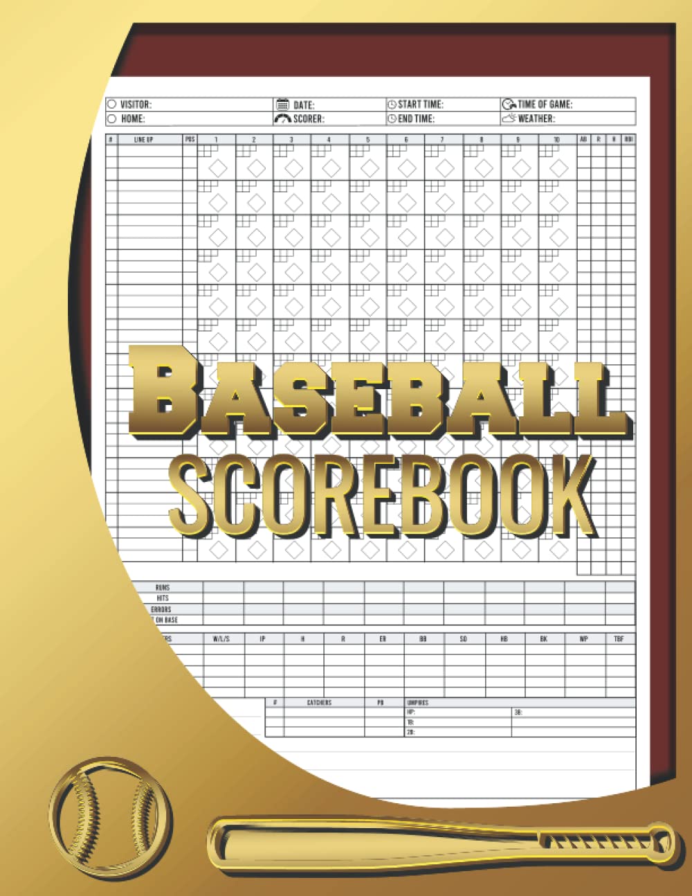 Baseball Scorebook: 120 Baseball Score sheets For Baseball And Softball Games - Baseball Score keeper Book -Simple Baseball & Softball Scorekeeper... - Large Print - 8.5 X 11 Inches - 120 Pages baixar o livro de graça