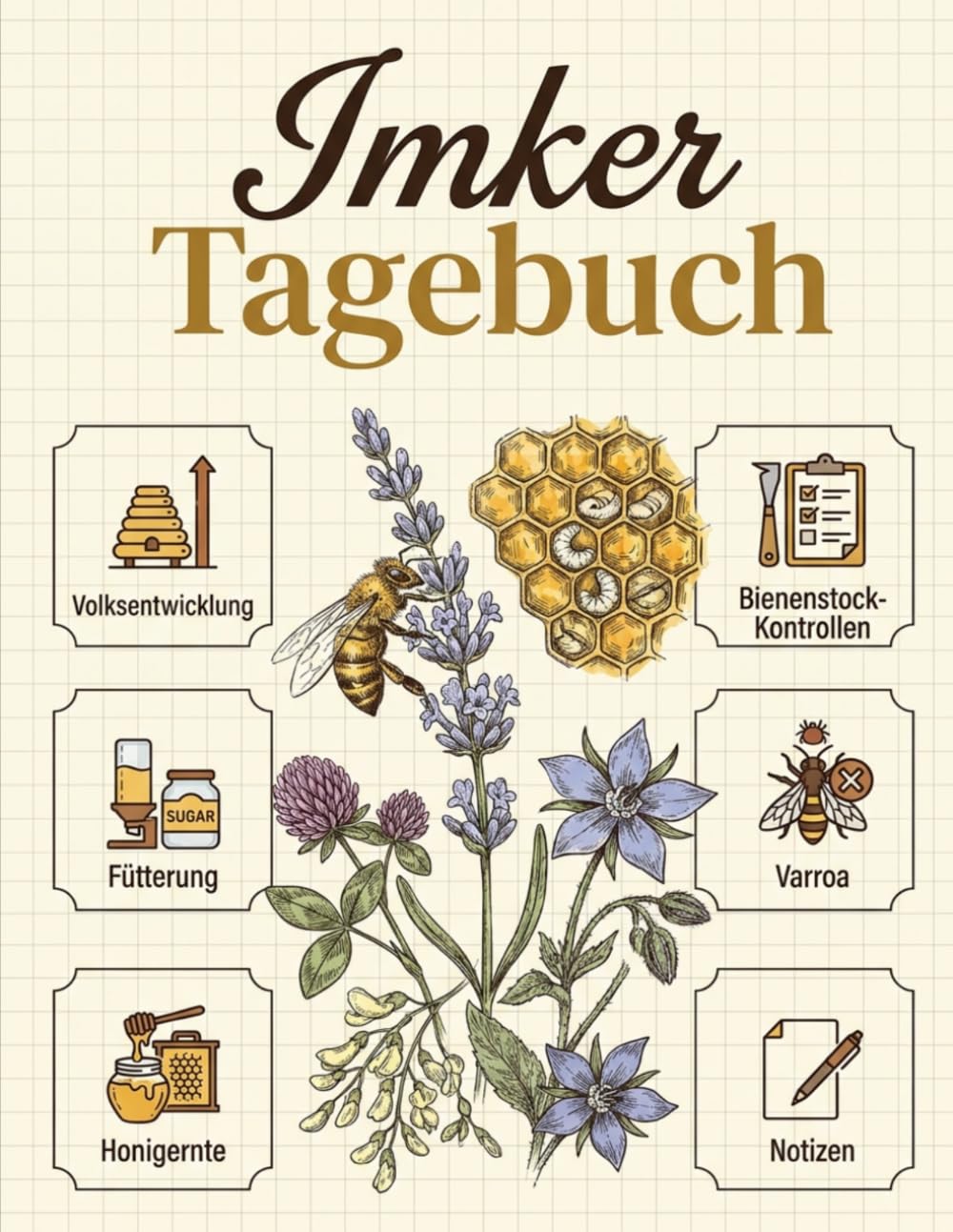 capítulo por capítulo baixar Imker Tagebuch: Stockkartenbuch für Bienen – 130 Seiten zur Dokumentation von Bienenvölkern, Bienenstock-Kontrollen, Fütterung, Varroa-Behandlung und Honigernte (German Edition)