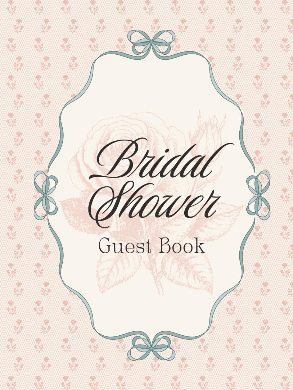 ler totalmente Bridal Shower Guest Book: Pink Lace & Turquoise Bow Hardcover Memory Keepsake Journal for Guests to Sign In and Record Marriage Advice, Wedding... & Photo Pages to Celebrate New Bride to Be