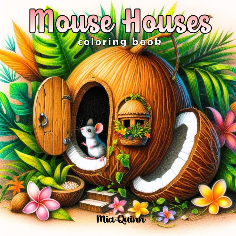 Mouse Houses Coloring Book: 50 Designs of Whimsical Homes of Adorable Mice for Adults Stress Relief & Relaxation (Fantasy Homes Coloring Books) baixar livro de graça