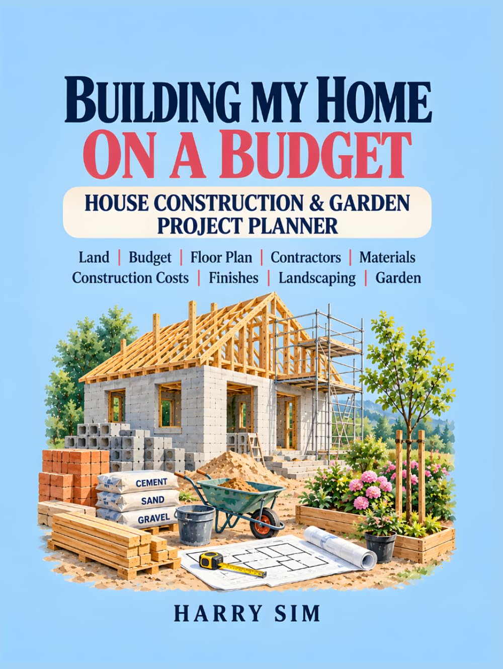 BUILDING MY HOME ON A BUDGET: House Construction & Garden Project Planner: Land, Budget, Floor Plan, Contractors, Materials, Construction Costs, Finishes, Landscaping and Garden baixar o livro de graça