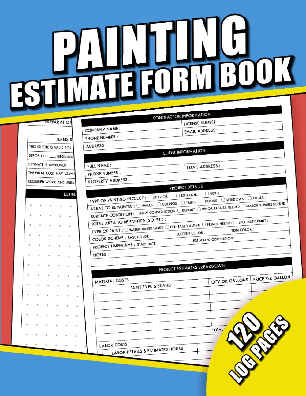 capítulo por capítulo baixar Painting Estimate Form Book: Painting Contractor Proposal Forms and Estimating Sheets, For Companies or Self-Employed Contractors, and Small Business... Costs, and Materials | 120 Pages, 8.5 x 11