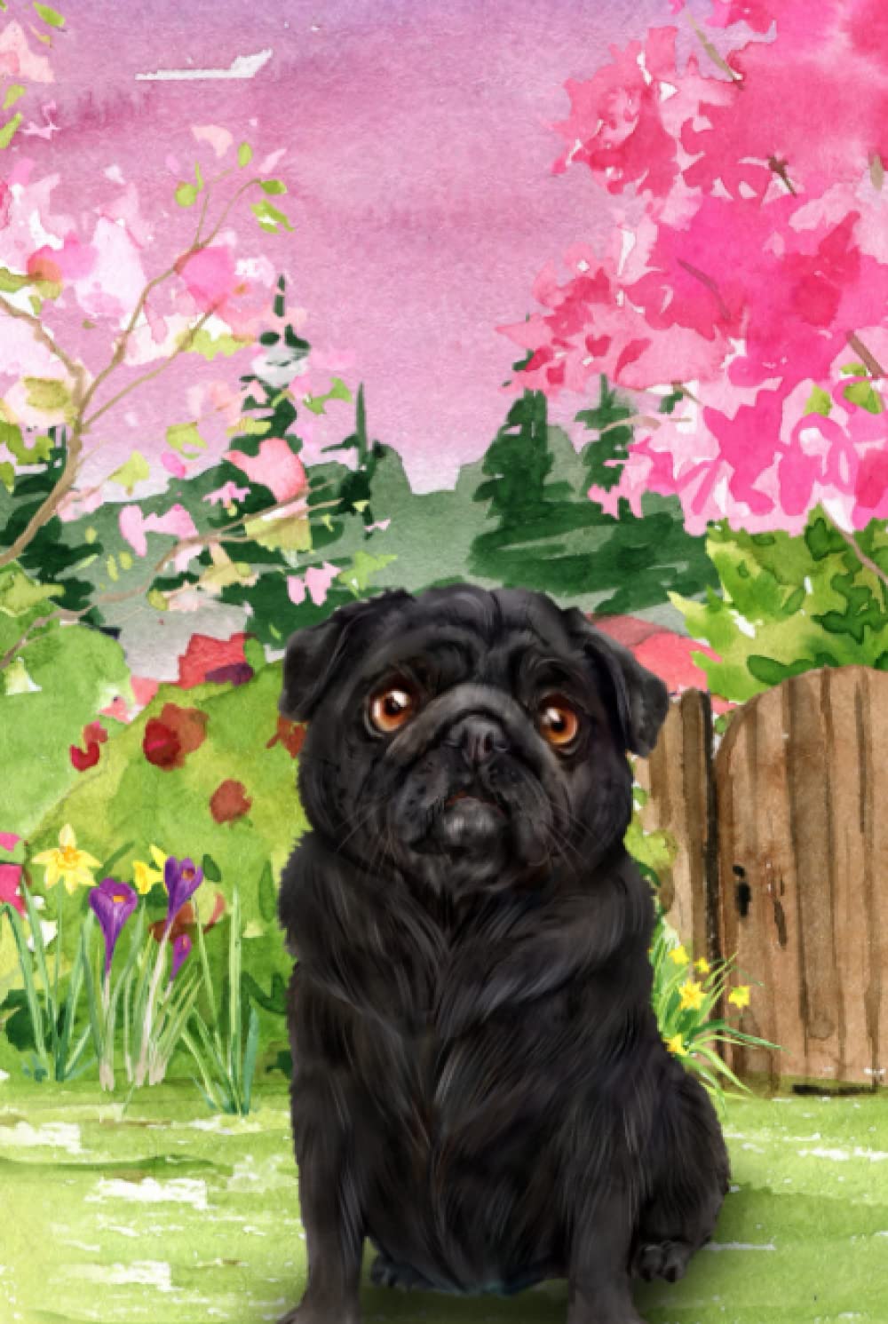 Black Pug Journal: 6x9 | 120 Blank Lined Pages | Adorable Detailed Interior | Diary | Notebook | Composition Books (Dog Breed Watercolor Journals) baixar o livro de graça