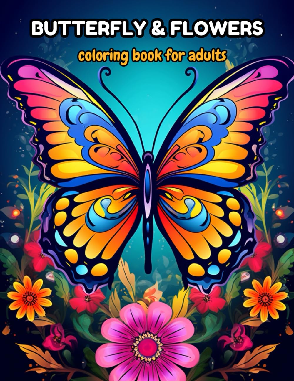 ler totalmente Butterfly & flowers coloring book for adult large: print designs: 50 disgnes,8.5x11 inches Calming Butterfly & Flower Patterns for Peace and... Relief Coloring. A Coloring Journey for All