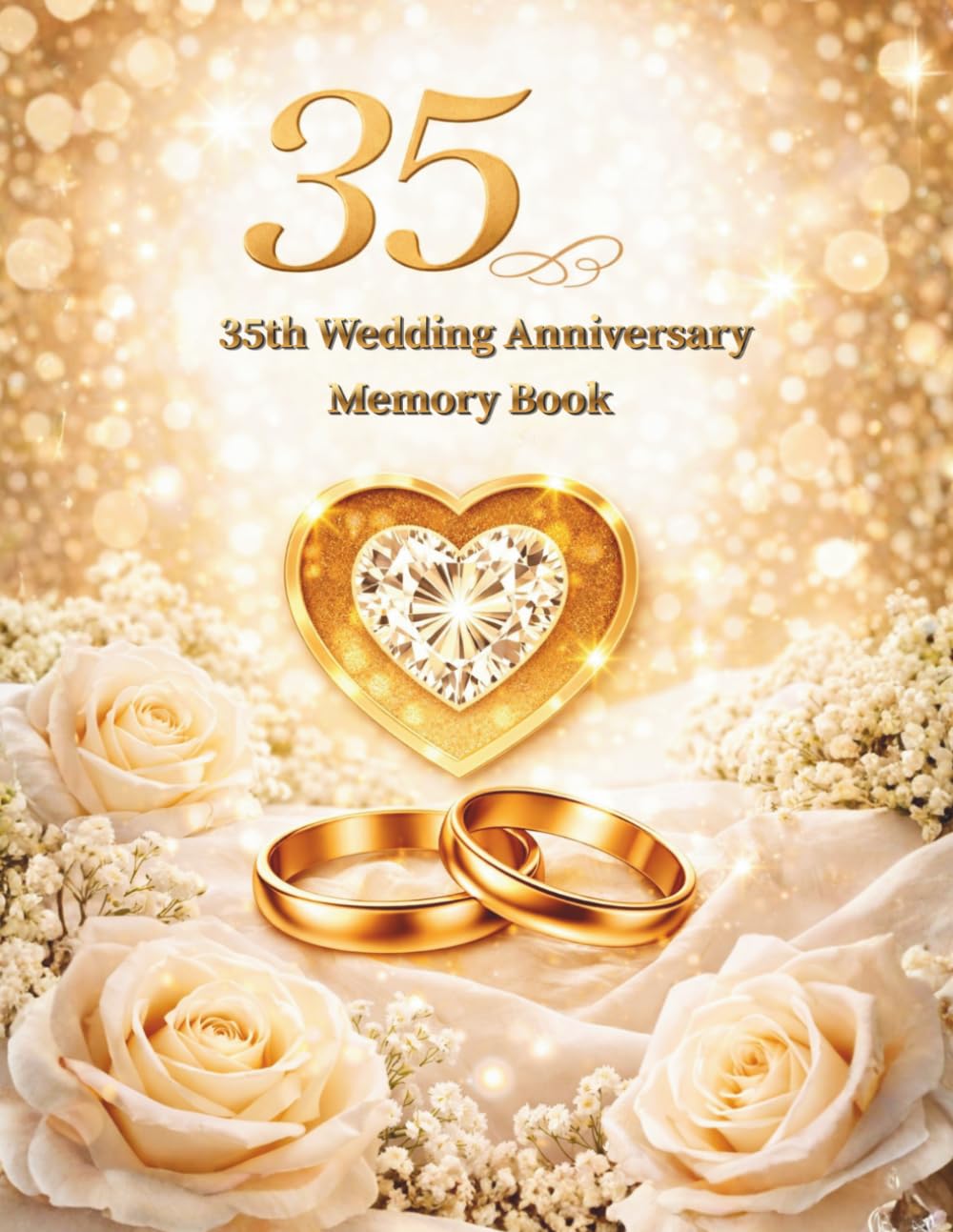 ler totalmente 35th Wedding Anniversary Memory Book: A nice Guest Book for congratulations and warm words from guests celebrating Coral Jubilee with happy couple after 35 years together