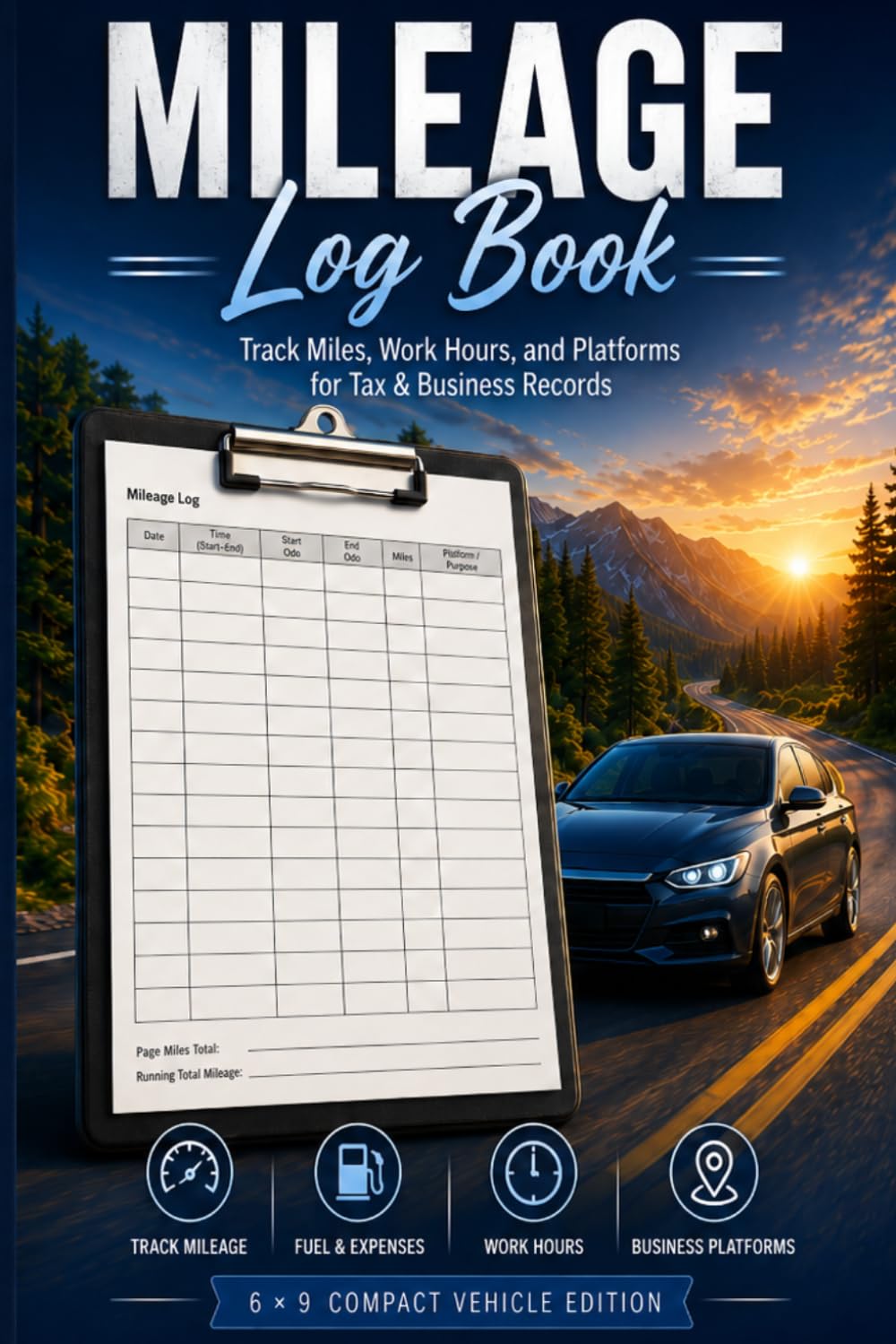 Mileage Log Book: Compact Vehicle Edition: Compact Vehicle Edition for Business, Taxes, and Mileage Tracking baixar o livro de graça
