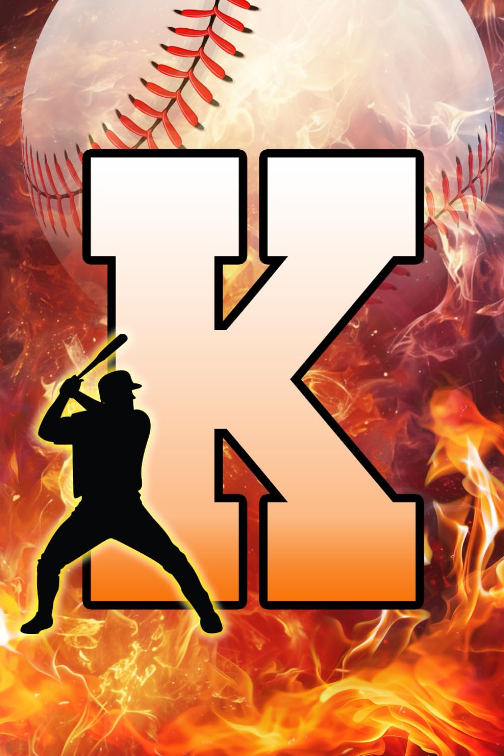 K: Letter "K" Initial Baseball Player and Fire Flames Personalized Name Monogram Notebook - College-Ruled Personal Journal, Writing Pad, or Diary for Baseball Fans - 110 Pages, 6x9 baixar o livro de graça