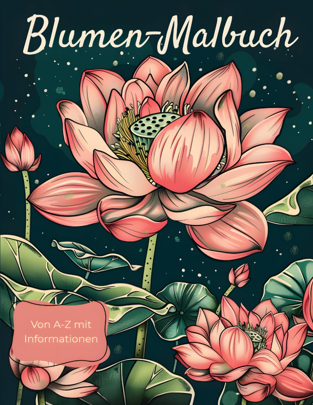 capítulo por capítulo baixar Blumen-Malbuch A-Z mit Infos: Beruhigendes Ausmalbuch für Erwachsene mit wunderschönen Motiven und wissenswerten Fakten zu jeder Blume. (German Edition)