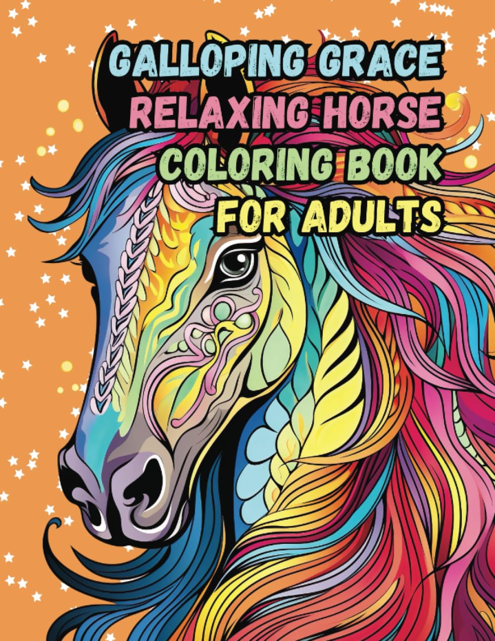 Galloping Grace Relaxing Horse Coloring Book for Adults: Unwind with 24 Stress-Busting Carousel Horse Designs baixar livro de graça