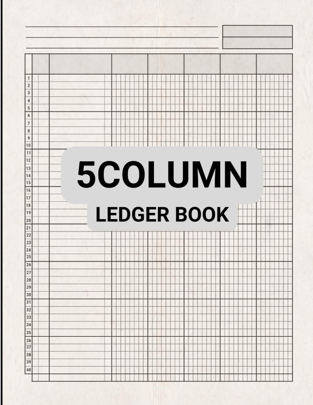 5 Column Ledger Book: General Accounting Ledger Book for Bookkeeping / Columnar Pad 5 Column / Income and Expense Log Book for Small Business and Personal Finance baixar o livro de graça