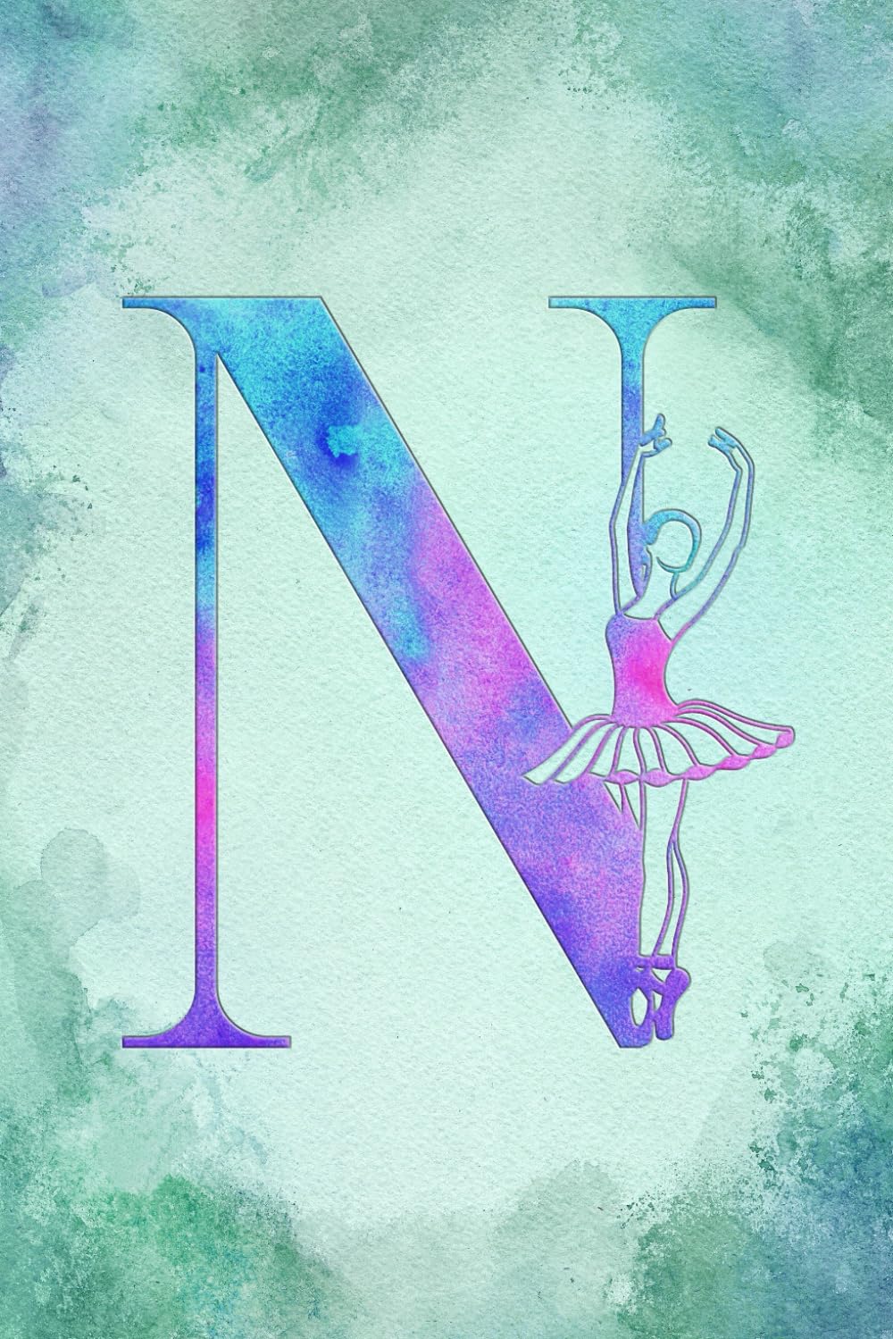 capítulo por capítulo baixar N: Letter "N" Initial Ballet Dance Monogram Notebook - Ballerina on Pink, Blue & Green Watercolor - College-Ruled Personal Journal, Writing Pad or Diary for Dancers, Girls & Women - 110 Pages, 6x9