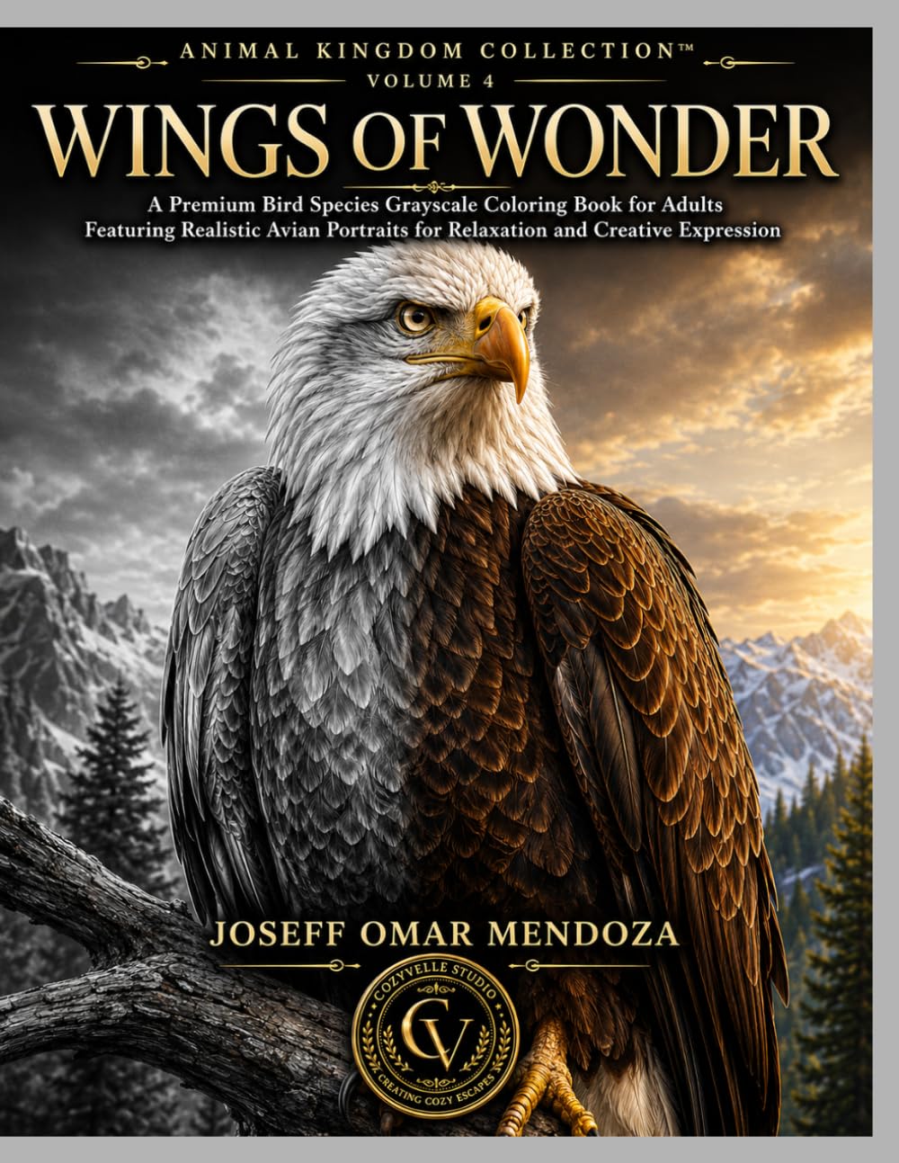 capítulo por capítulo baixar Wings of Wonder: A Bird Species Grayscale Coloring Book for Adults Featuring Realistic Eagles, Owls, Parrots, Songbirds, Waterbirds & Exotic Birds for... and Relaxation (Animal Kingdom Collection)