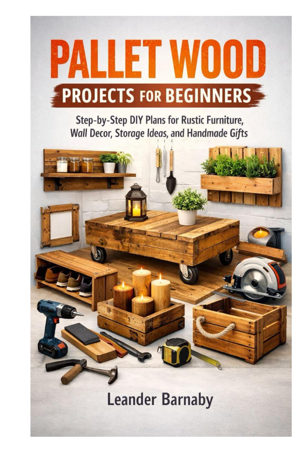 ler totalmente PALLET WOOD PROJECTS FOR BEGINNERS: Step-by-Step DIY Plans for Rustic Furniture, Wall Decor, Storage Ideas, and Handmade Gifts
