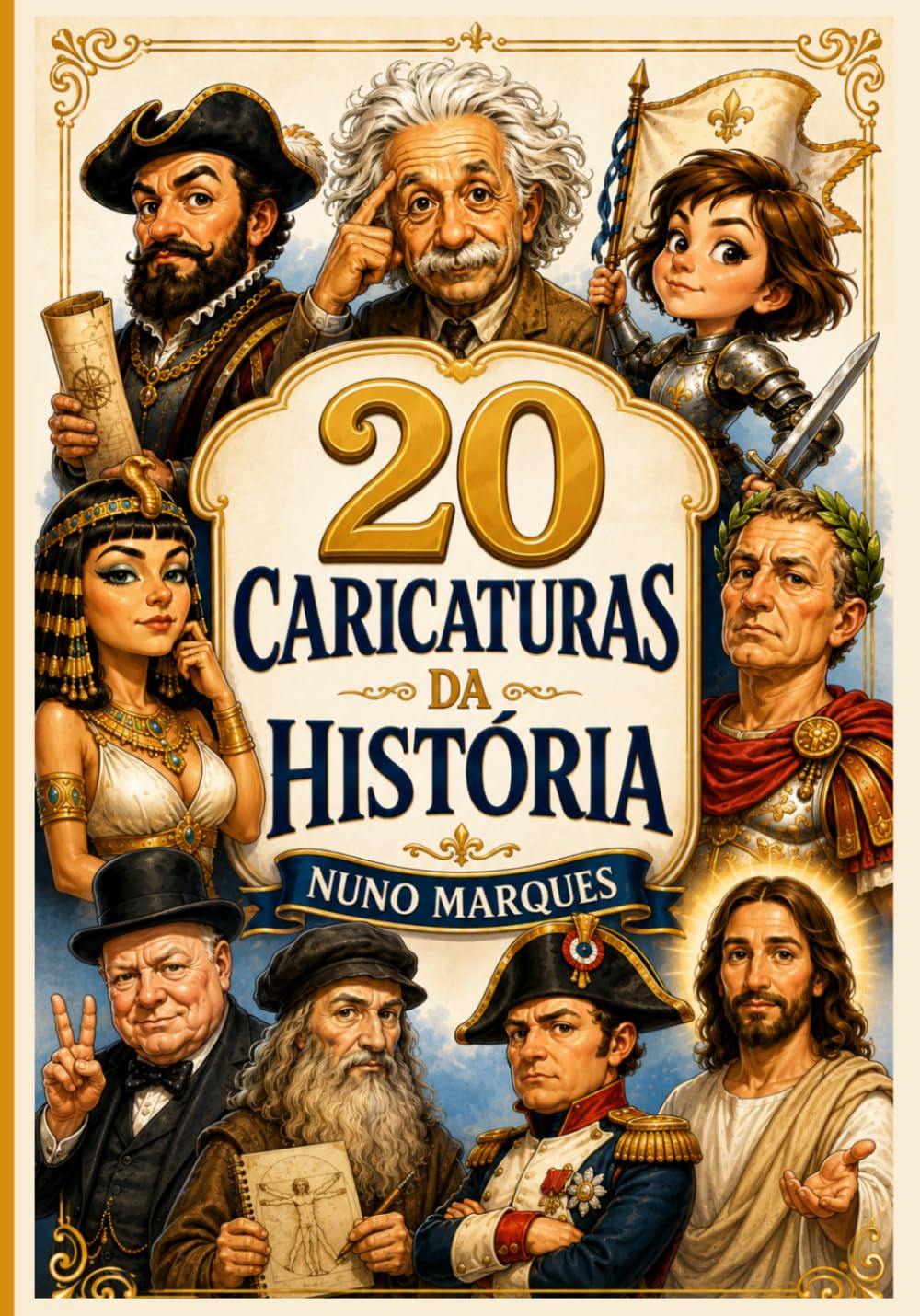 ler totalmente 20 Caricaturas da História: Heróis, Reis e Génios Como Nunca os Viste