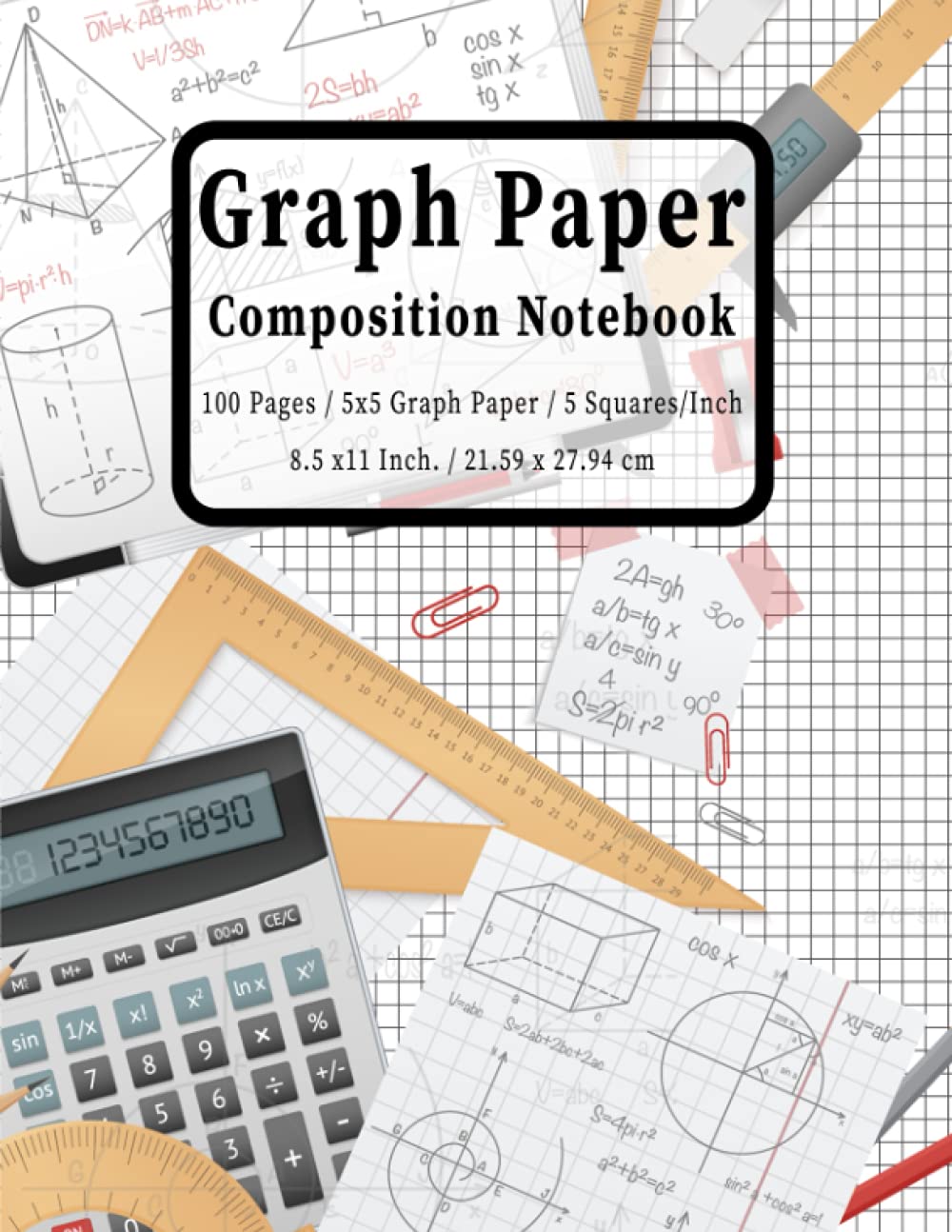 Graph Paper Composition Notebook: Graph Paper Composition Notebook For Middle School, Math, Science, Art, Grid Quad Ruled 5 Squares Per Inch, 8.5 x 11-inch Notebook With 100 Pages, 5x5 baixar o livro de graça