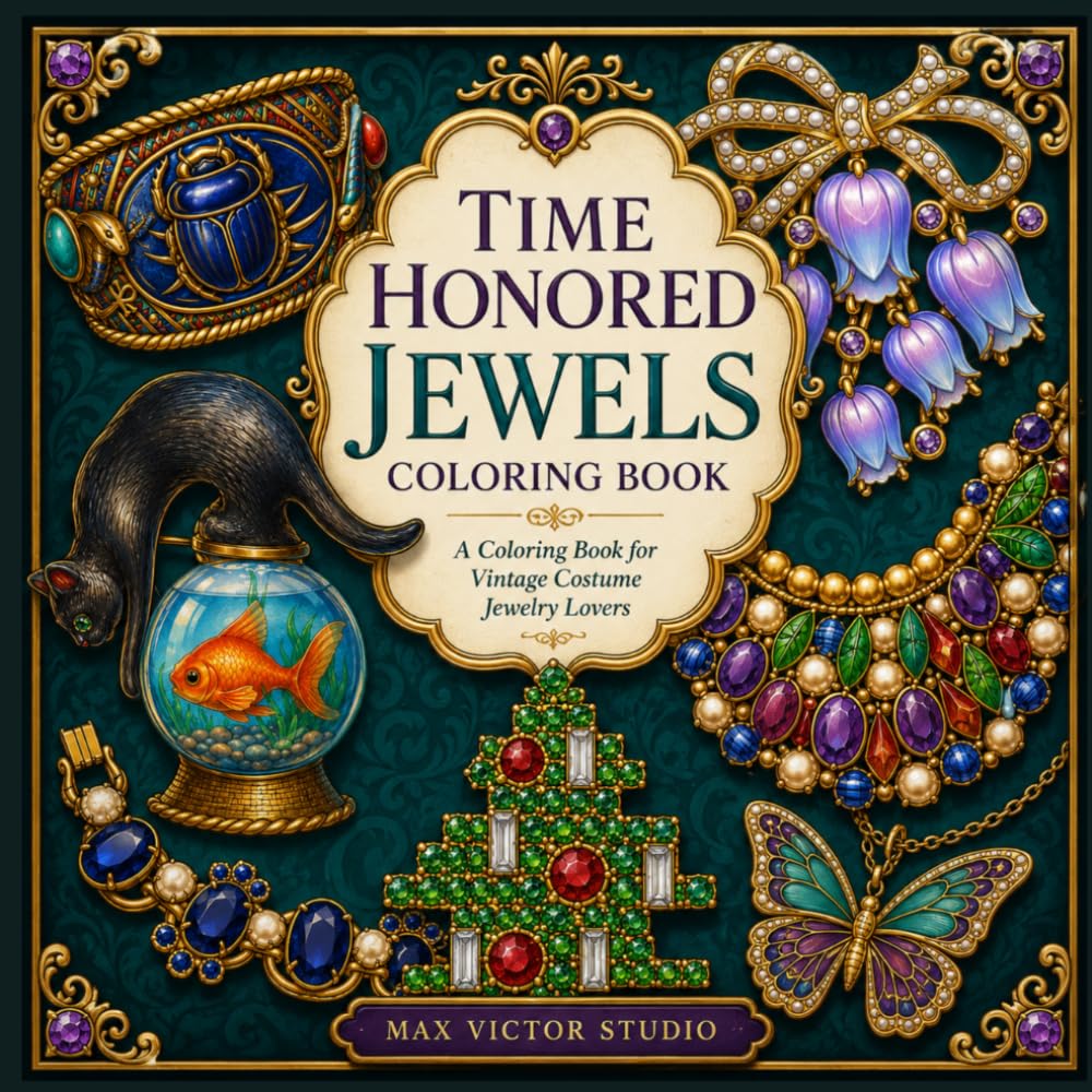 Time Honored Jewels Coloring Book: A Coloring Book For Vintage Costume Jewelry Lovers (The Collector's Coloring Library) baixar o livro de graça