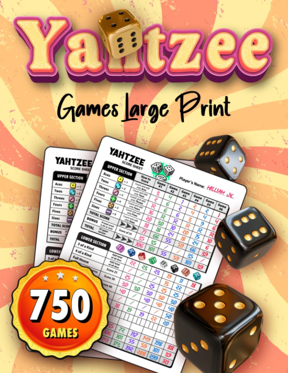 Yatzee Games Large Print: Classic Yardzee Scorekeeper With 130 Pads & 750 Scoring Games For Adults & Kids. baixar livro de graça