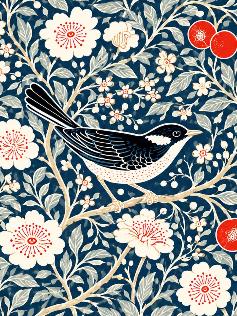 Chinoiserie Songbird Journal: Elegant Botanical Wide Ruled Hardcover Notebook for Writing and Nature Notes – 200 Pages, 8.25 x 11 Inches baixar o livro de graça