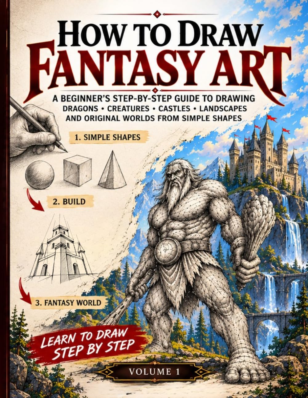 capítulo por capítulo baixar HOW TO DRAW FANTASY ART: A Beginner’s Step-by-Step Guide to Drawing Dragons, Creatures, Castles, Landscapes, and Original Worlds from Simple Shapes