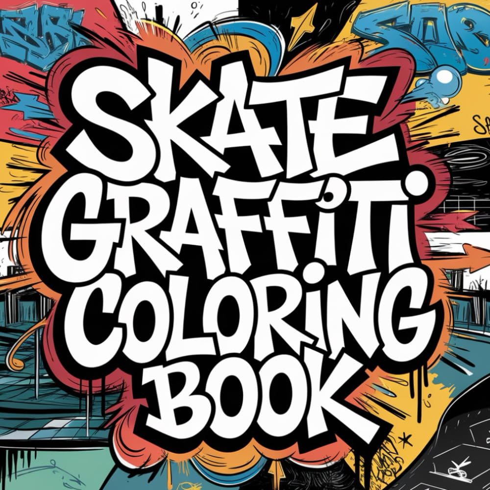 ler totalmente Skate & Spray: A Graffiti Coloring Book: Grind through urban walls, epic tricks, and raw street vibes—bring the skate culture to life with your colors.