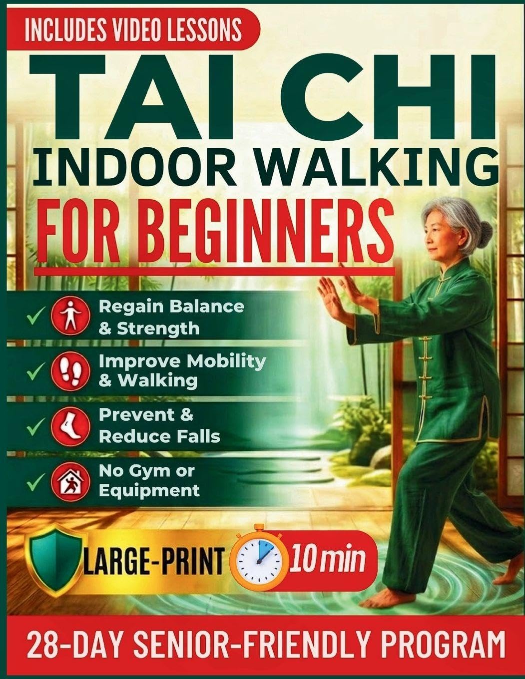 Tai Chi Indoor Walking for Beginners: A 28-Day Gentle Program for Seniors over 60 to Improve Balance & Mobility, Reduce Falls, and Feel Younger with 10-Minute Daily Mindful Techniques at Home.: 3